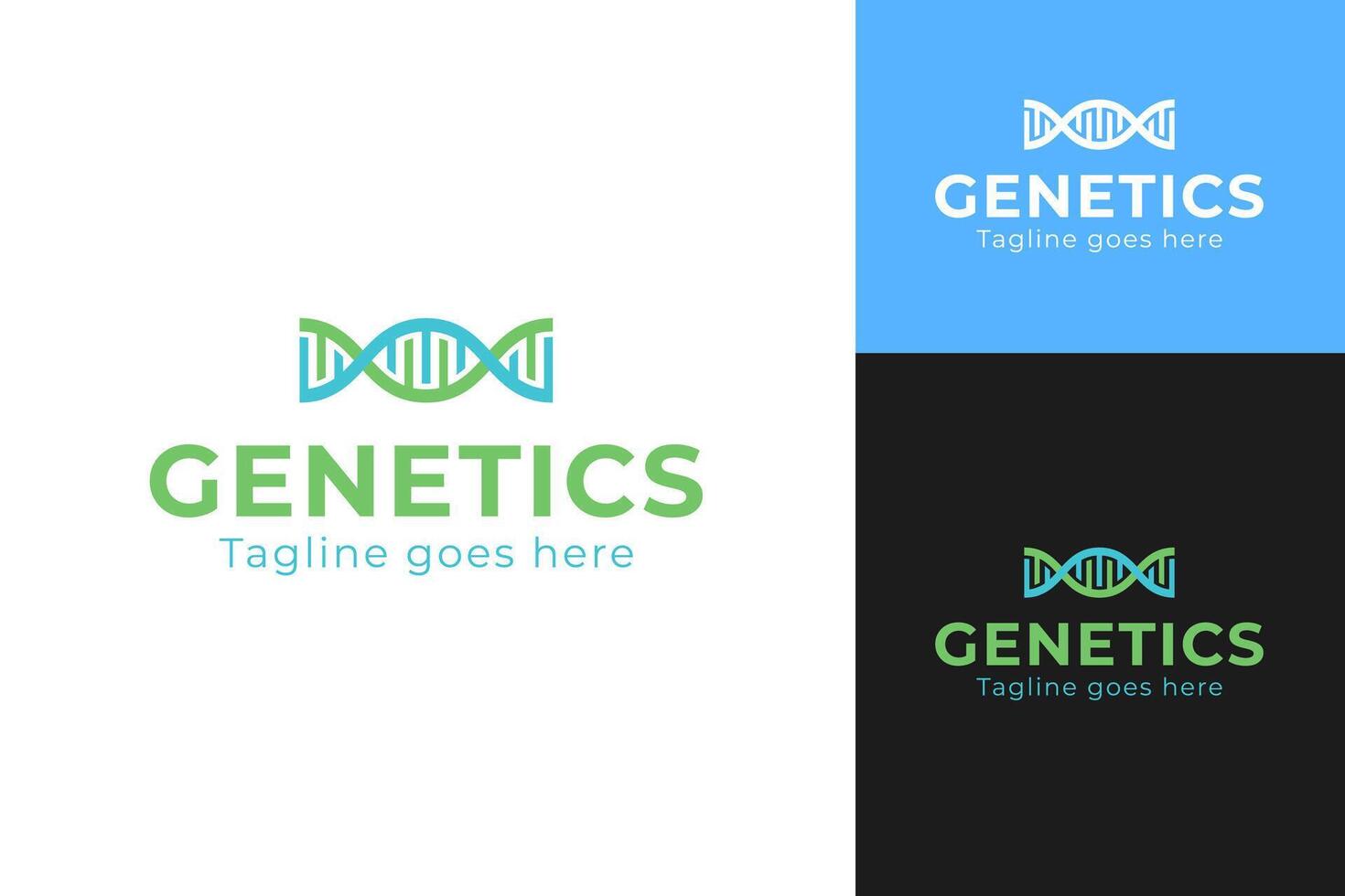 DNA biotechnology logo design for science technology template illustration vector