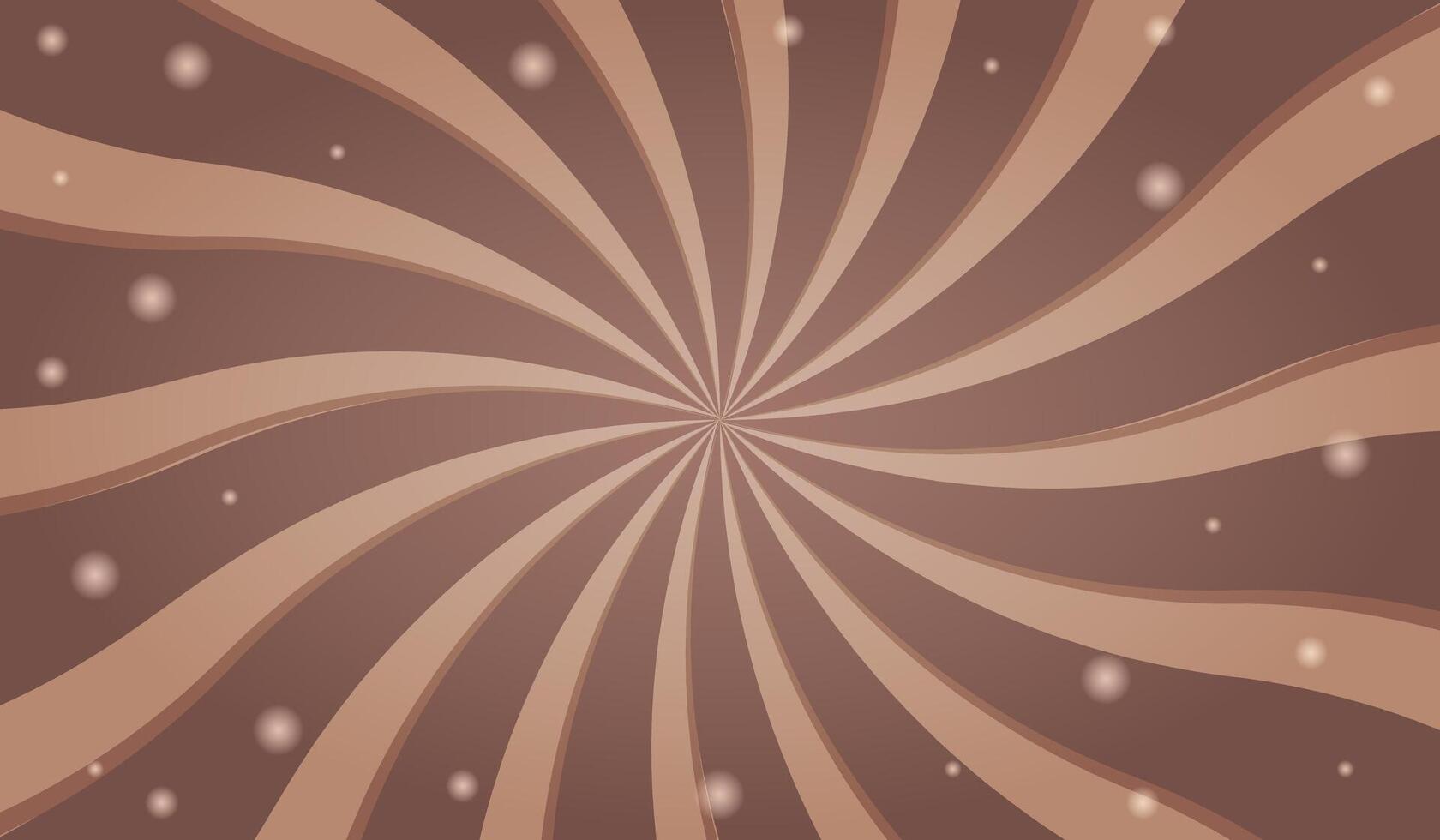 Chocolate color sunburst background. Abstract chocolate cream sunbeams design wallpaper. Colorful spinning lines for template, banner, poster, flyer. backdrop vector
