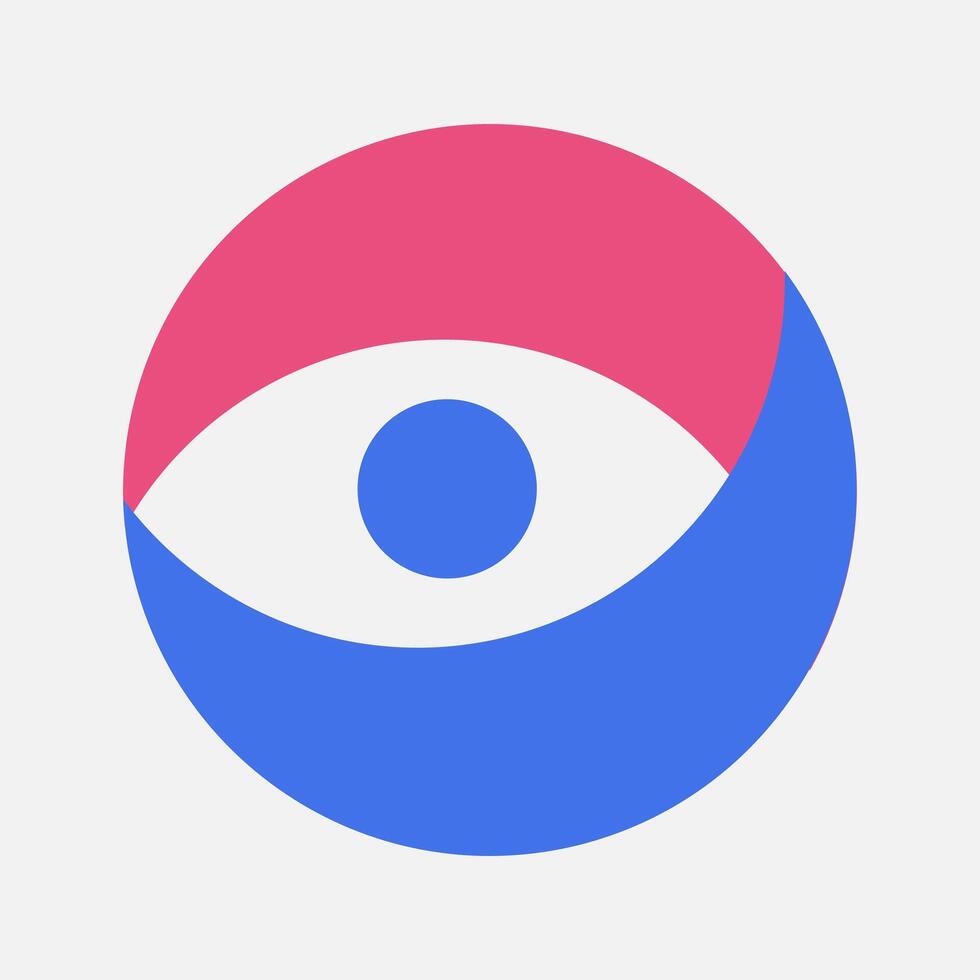 Round eye icon logo design concept. vector