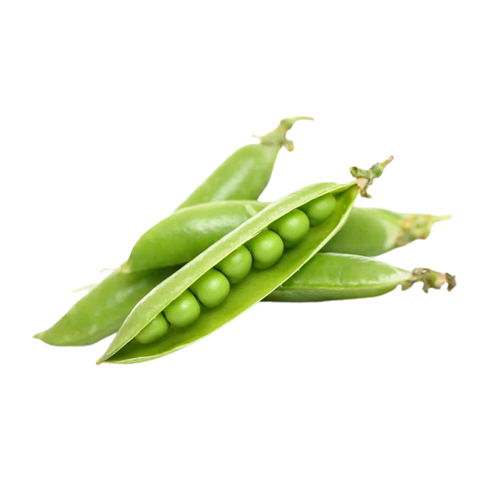 Clean and Crisp Green Peas and Beans on Clear Digital Surface png