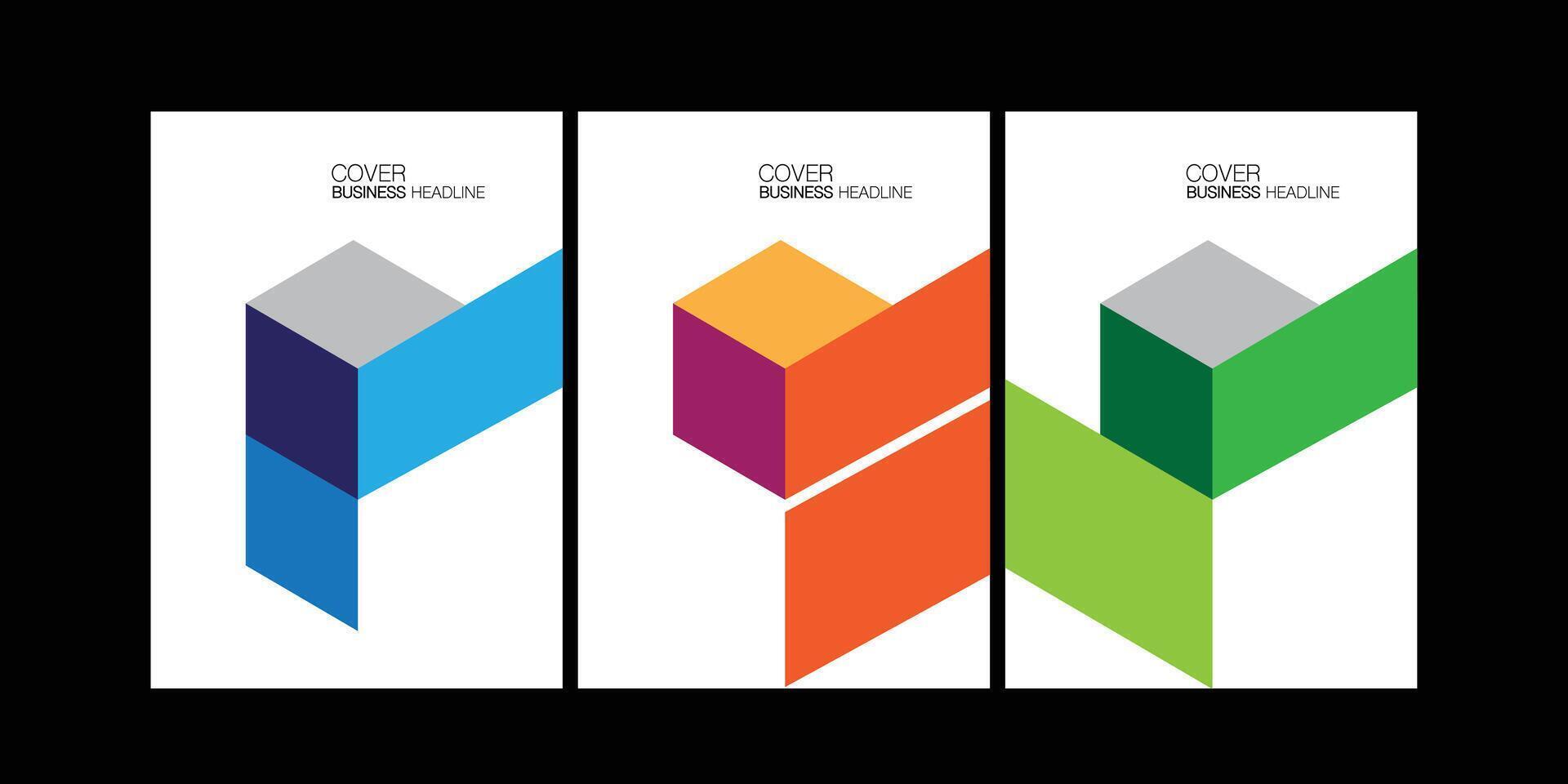 Geometric Colors Business Cover Designs vector