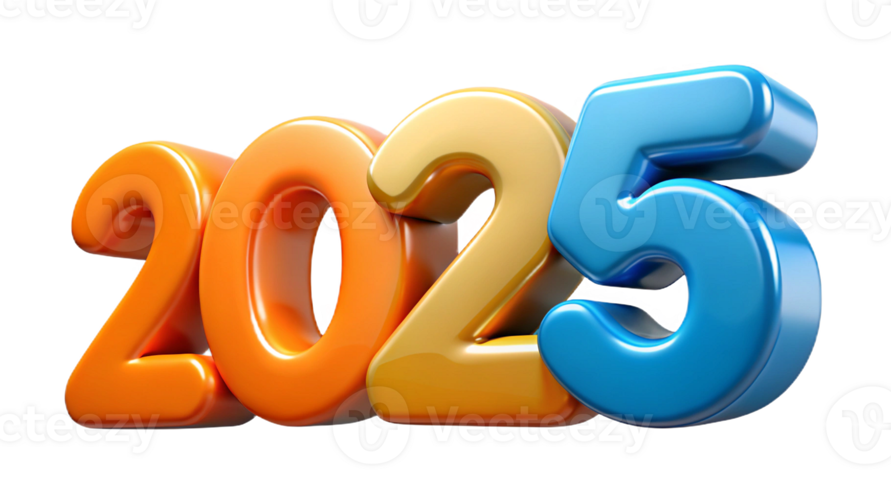 new year 2025 colorful 53459254 PNG