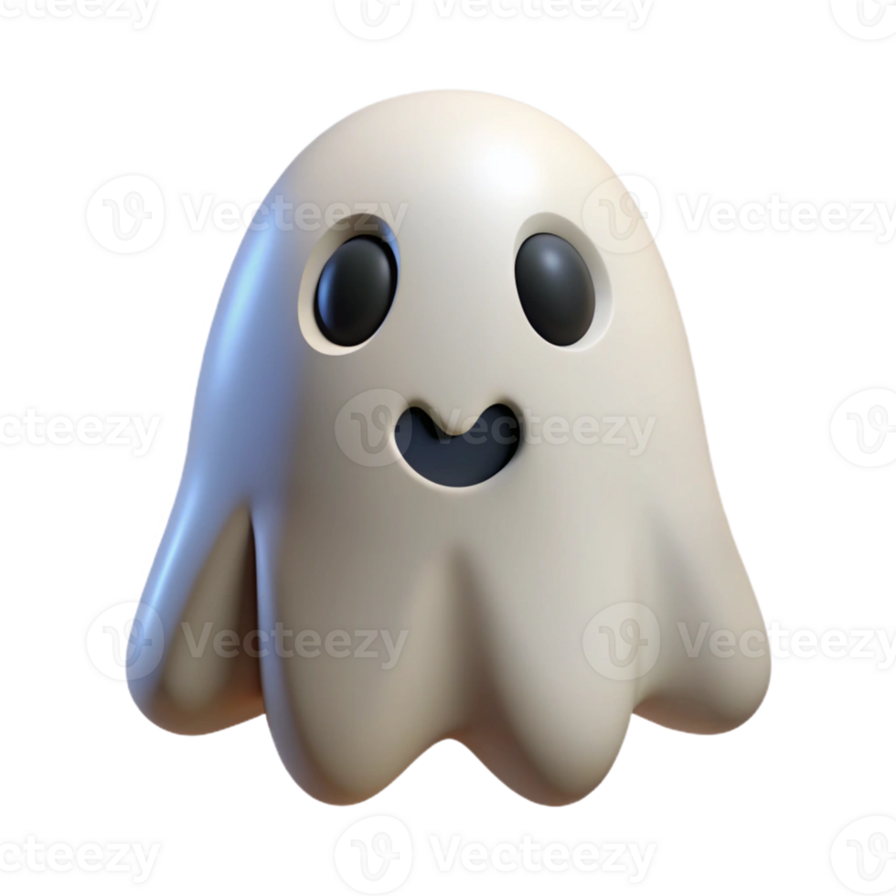 A ghost with a big smile on its face png