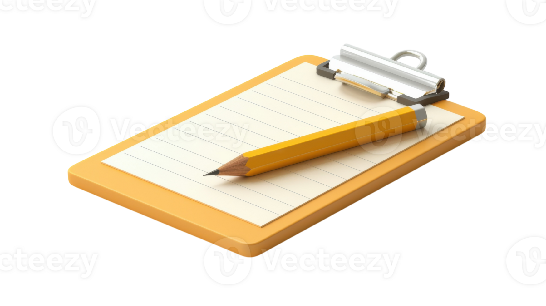 Clipboard with pencil and notepad png