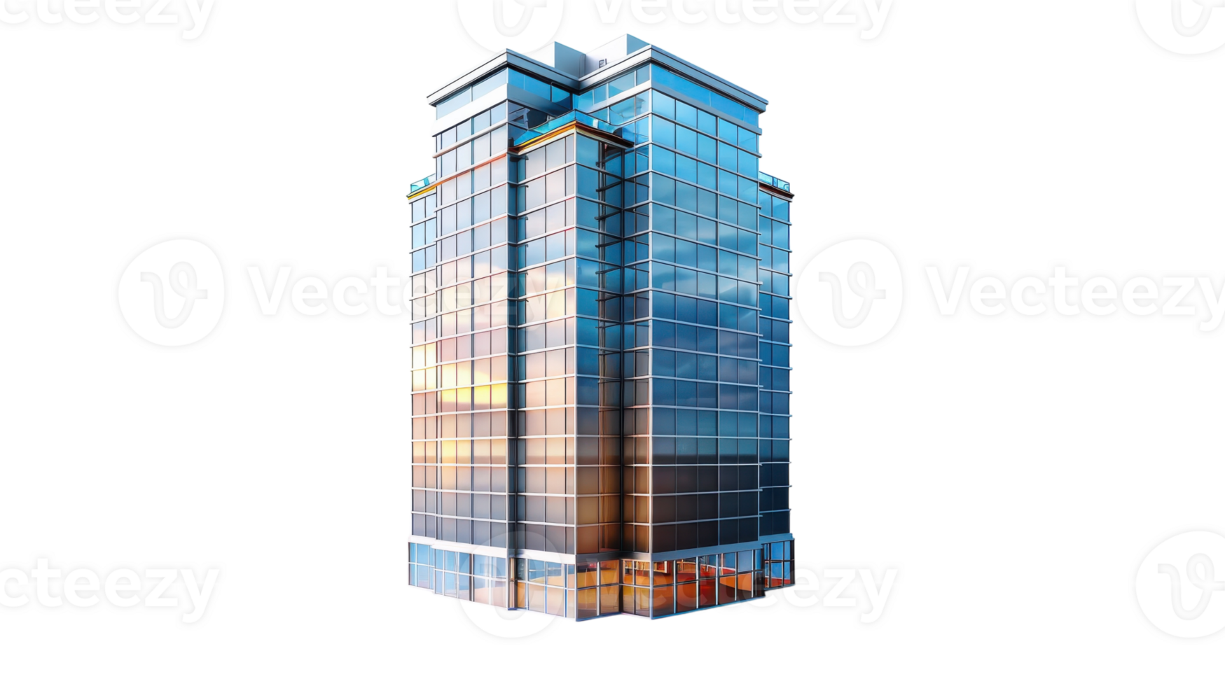 A tall building with windows on the outside png