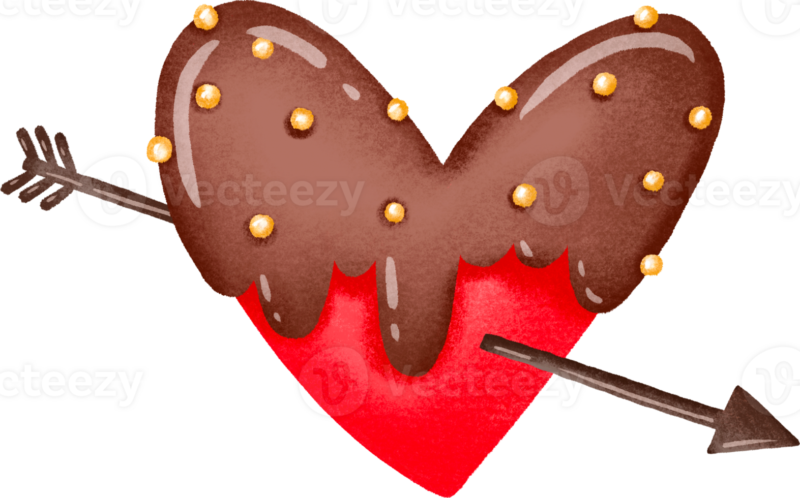 Sweet baked hearts with sugar . Gingerbread. Relationships and sweetheart st Valentine illustration. Love day set png