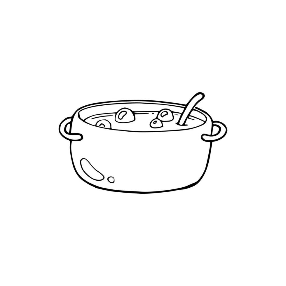 cartoon of soup vector