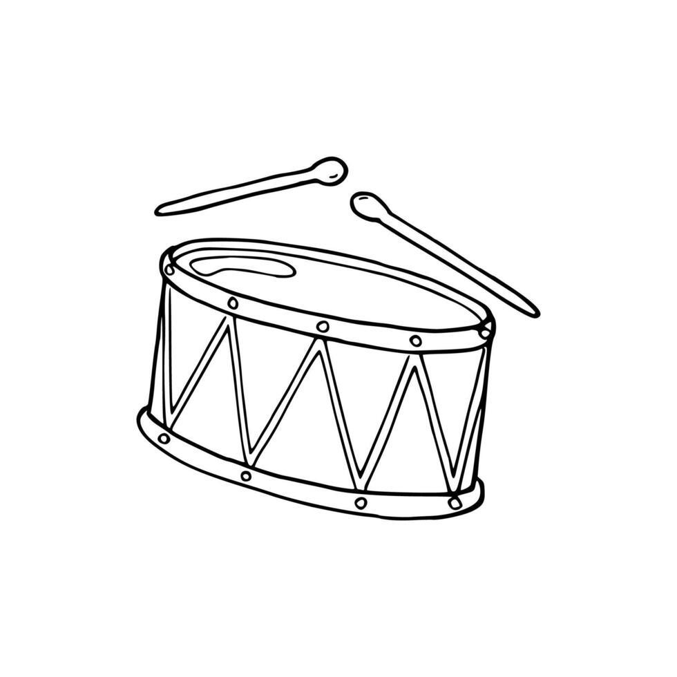 cartoon of drum vector