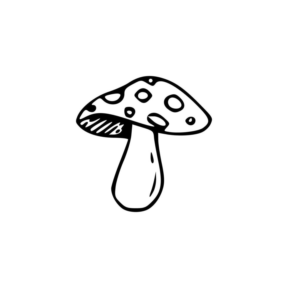cartoon of doodle mushroom vector