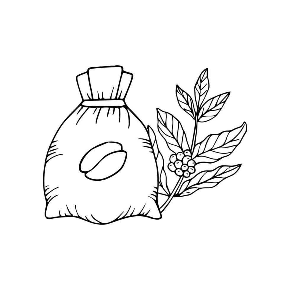 cartoon of coffee beans vector