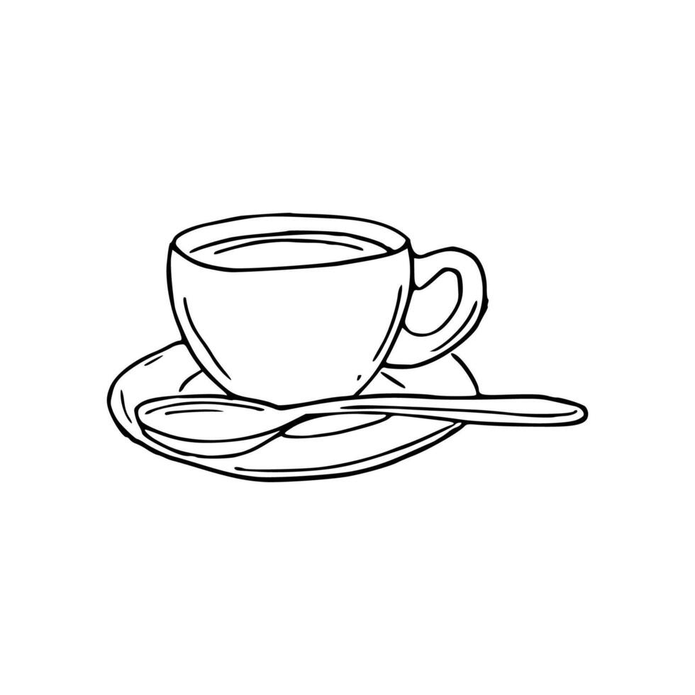 cartoon of cup of coffee vector