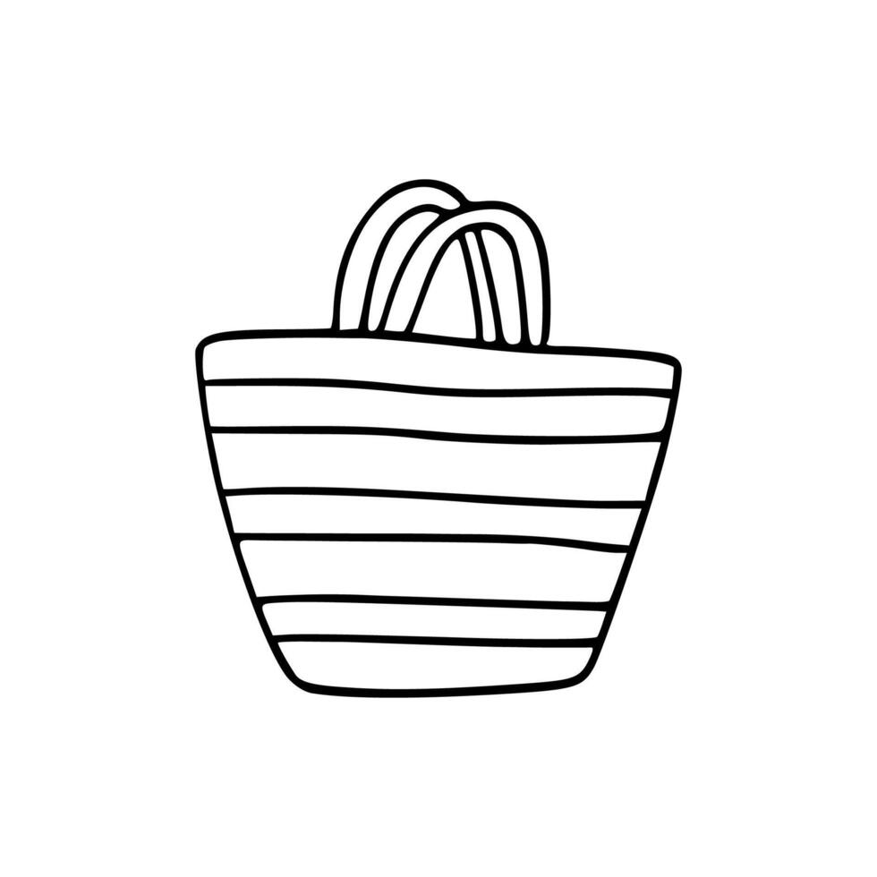 cartoon of simple bag vector