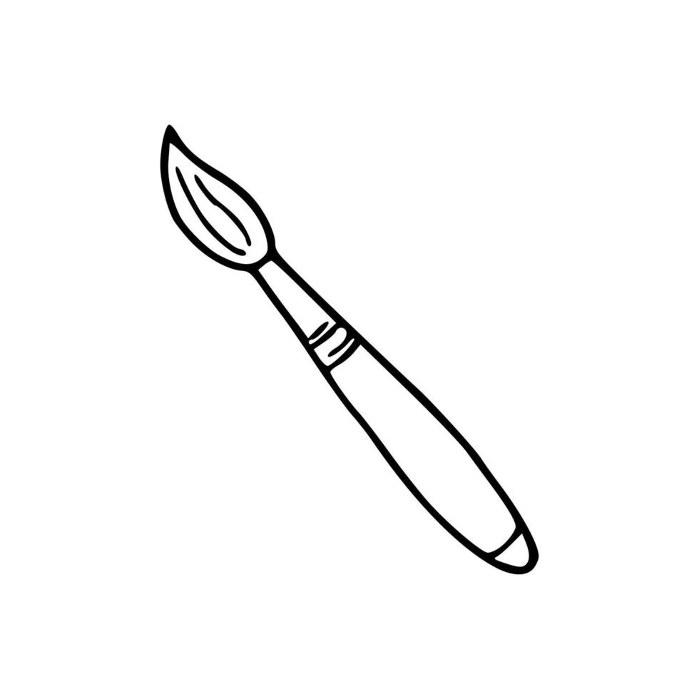 cartoon of back to school paint brush vector