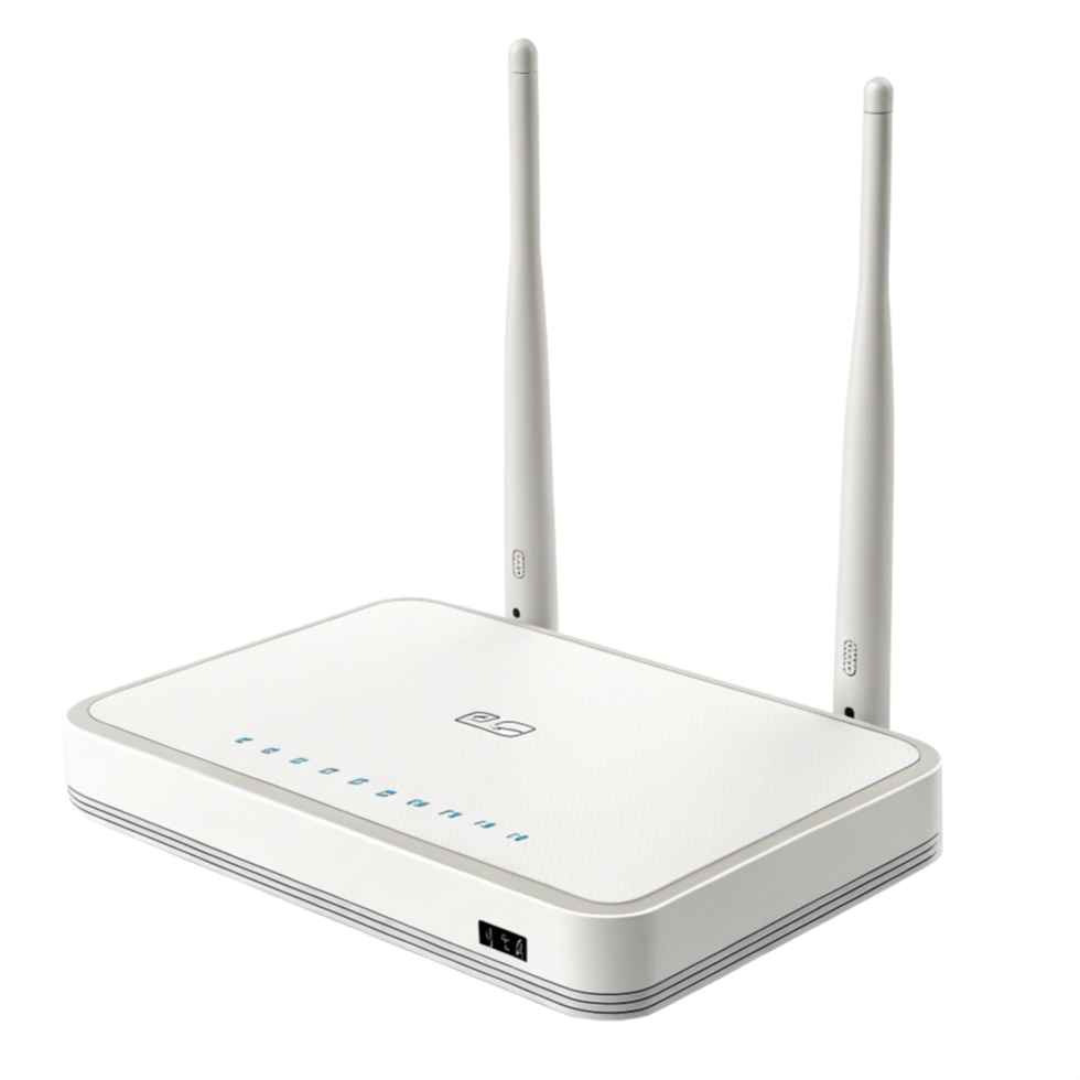 White Wifi router transparent background image png