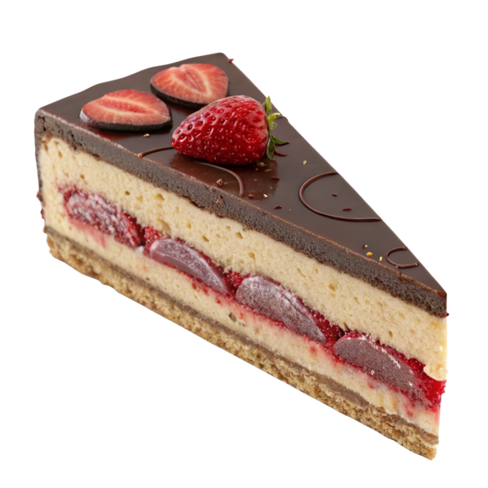 Fruit Cake Chocolate pastry slice transparent background image png