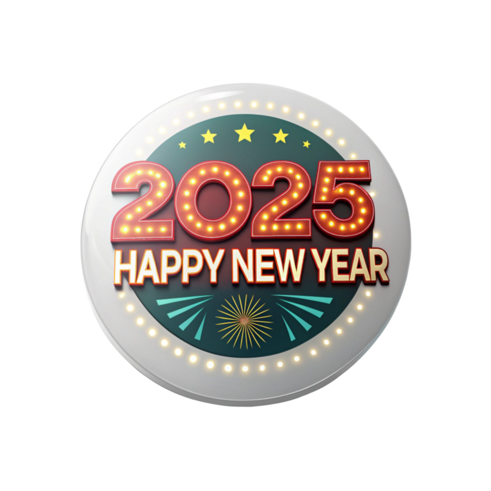 3d text 2025 Happy New Year transparent background 53460278 PNG