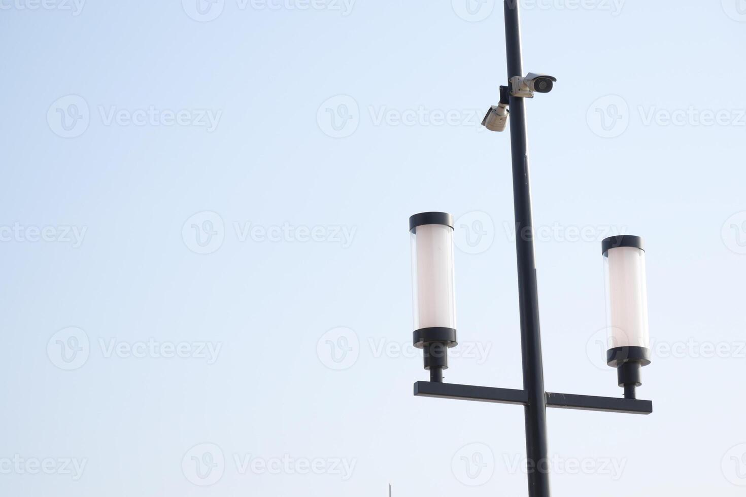 Modern streetlamp design with clear fixtures for best light and aesthetics photo