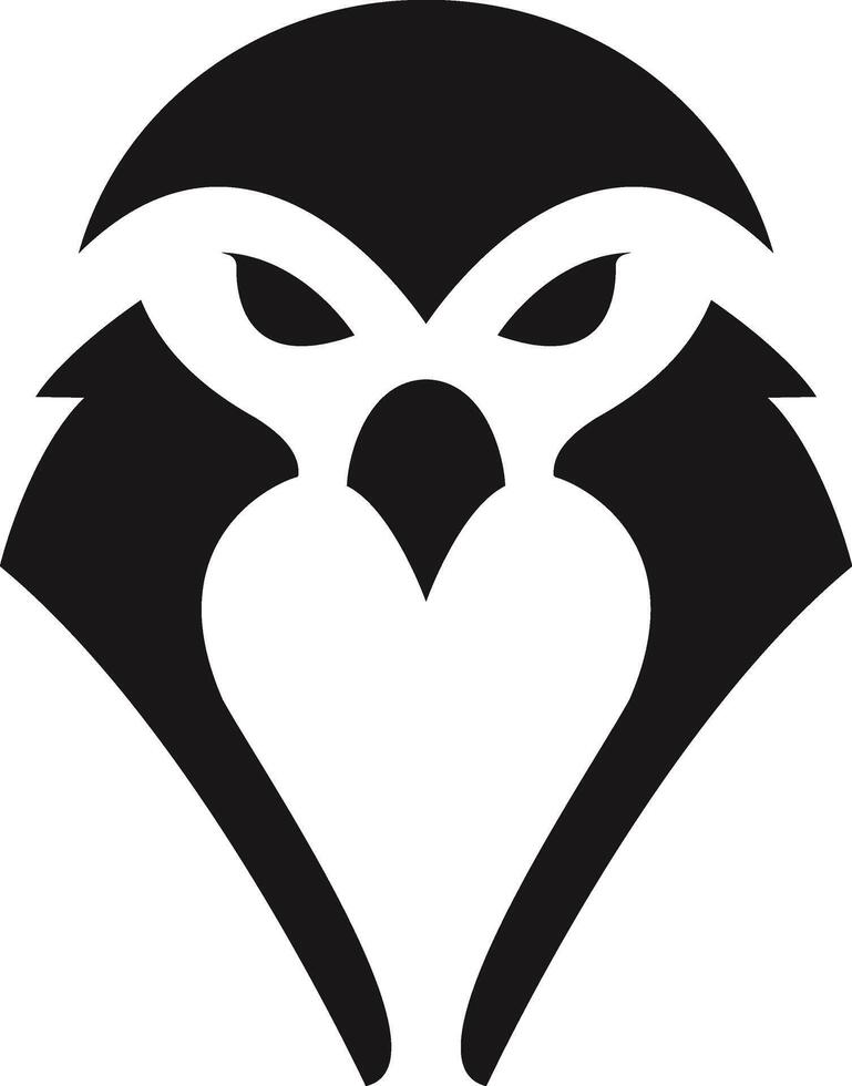 an owl head with a black and white design vector