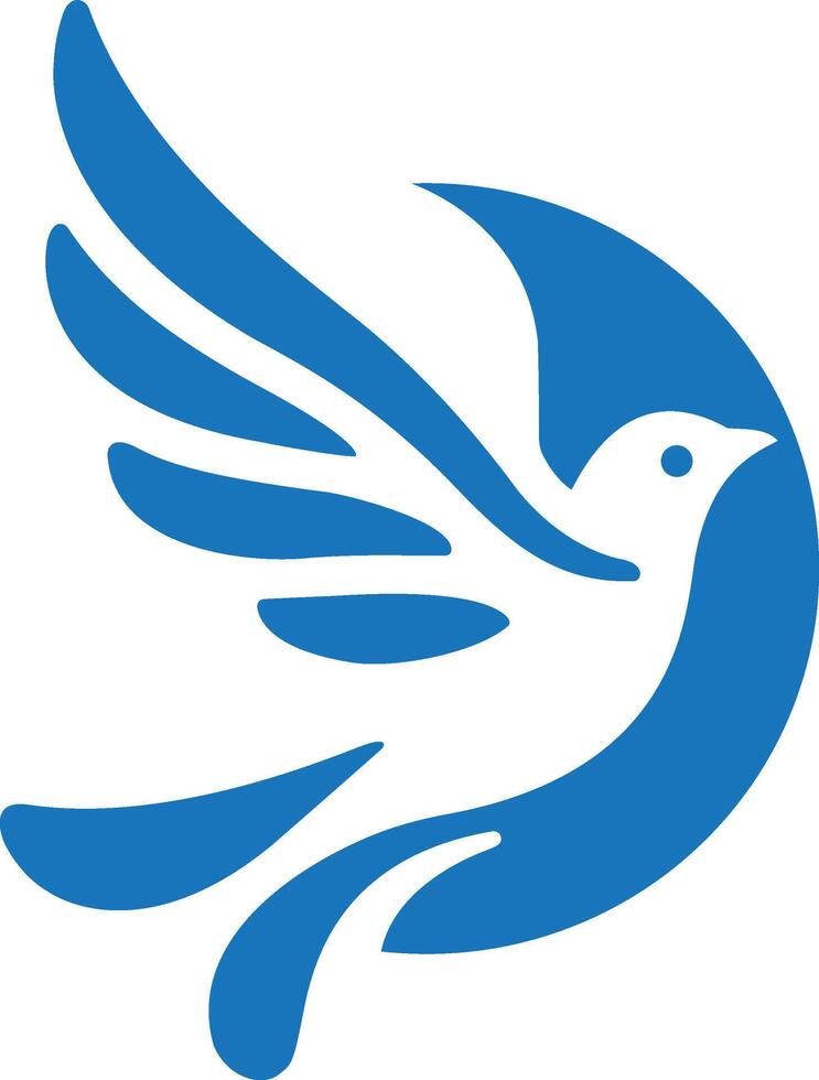 the dove of peace logo vector