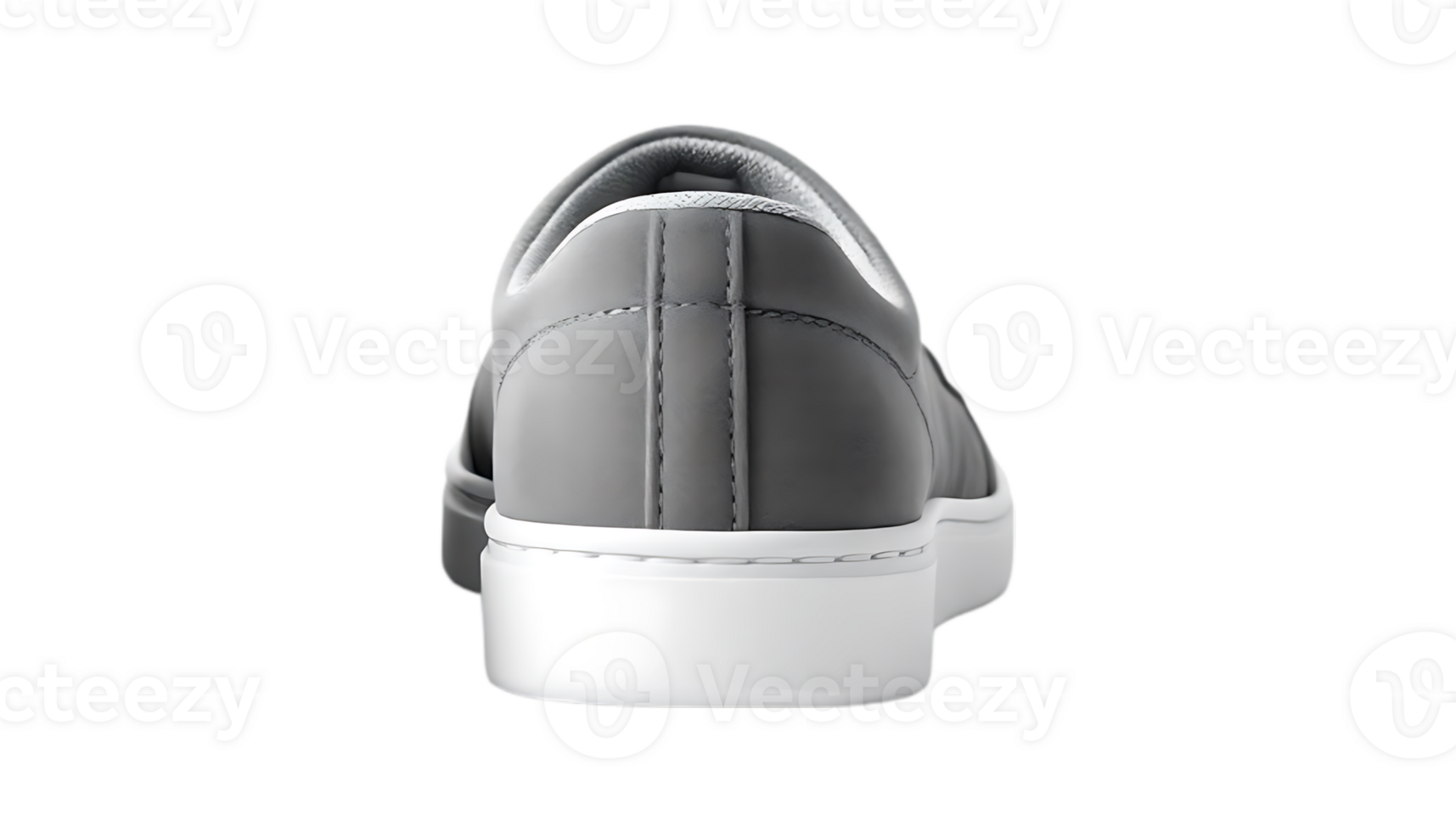 A close up of a grey sneaker with white soles png