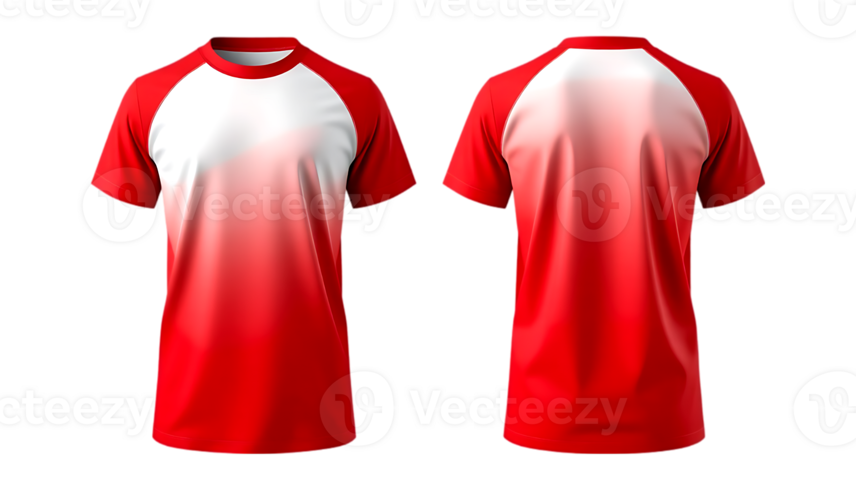 Red and white soccer jersey mockup png