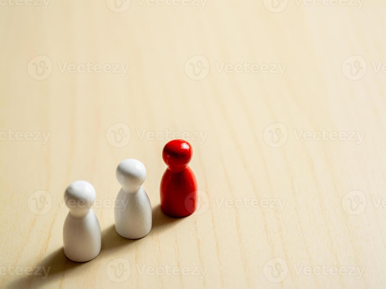 Contemporary design aesthetics diverse figurines and social dynamics in a minimalist studio photo