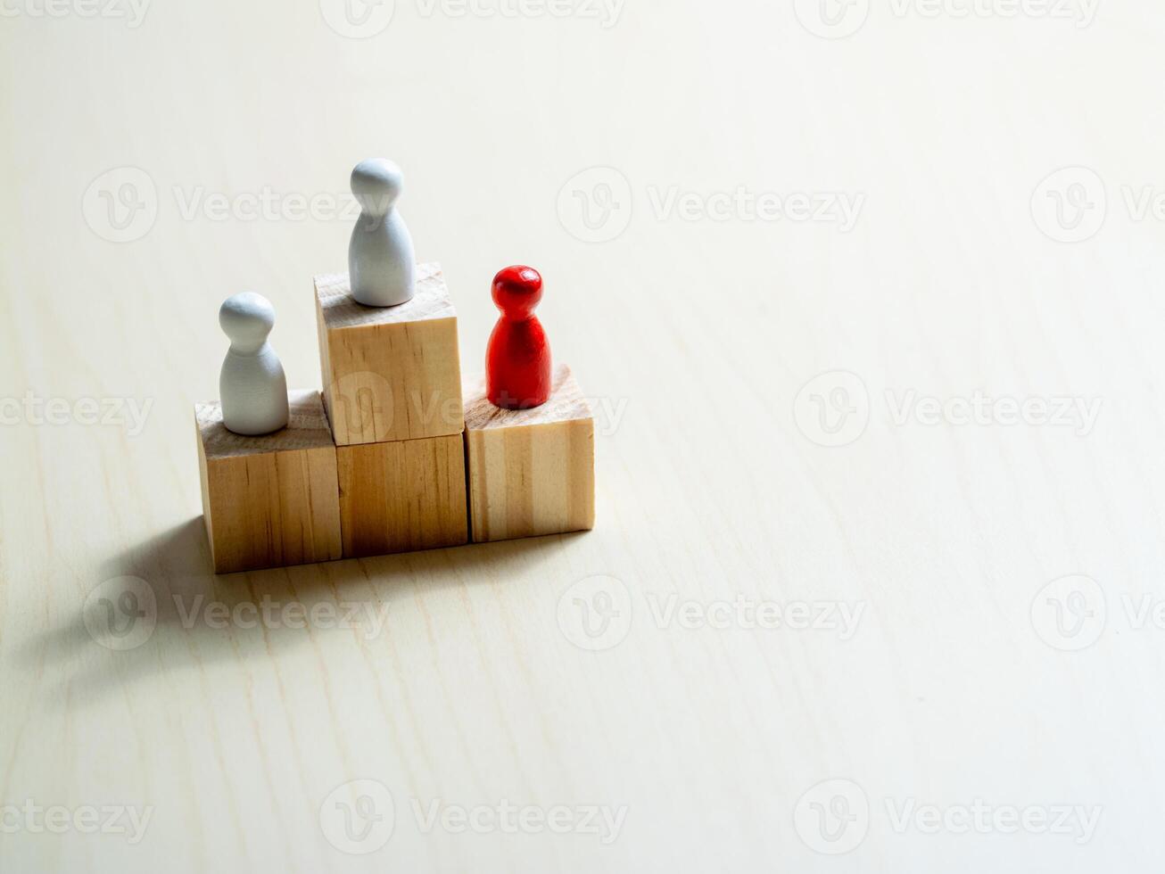 Minimalist competition abstract figures in a top-down conceptual environment photo