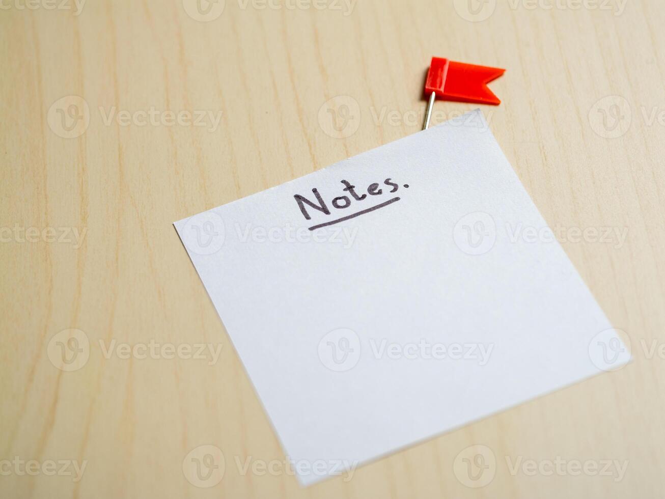 Red flag office desk minimalist environment for organizing notes and boosting productivity photo
