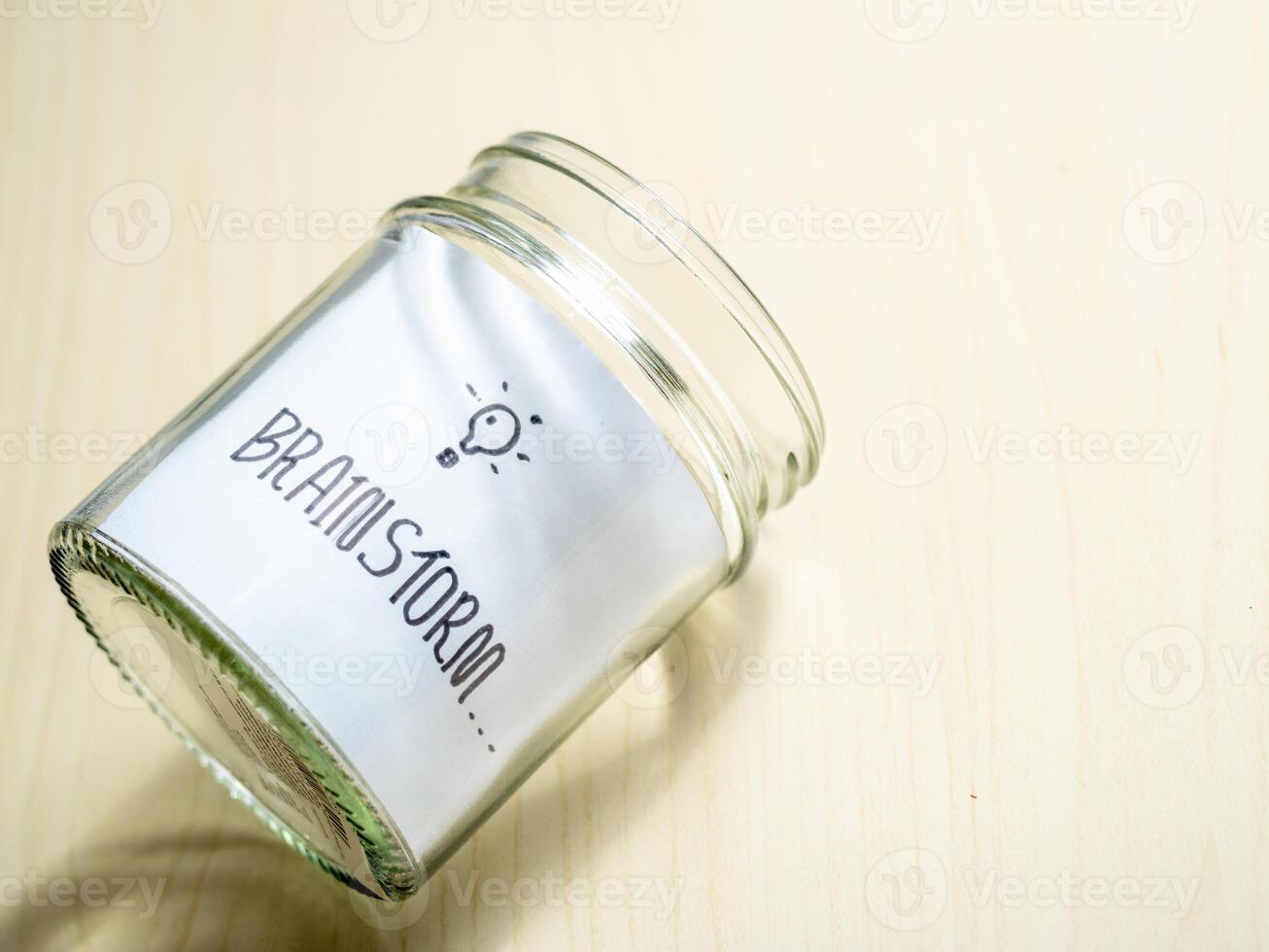 Creative brainstorming jar minimalist home office inspiration for idea generation photo