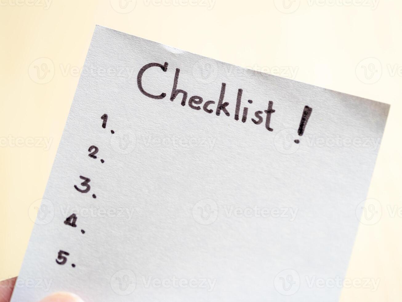 Essential checklist for effective organization and productivity at home or office photo