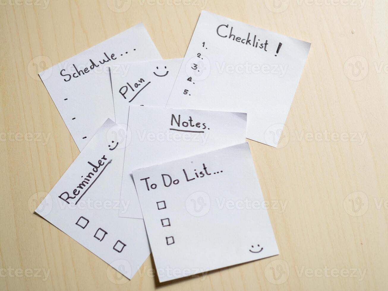 Practical checklists and reminders for a productive minimalist home office photo