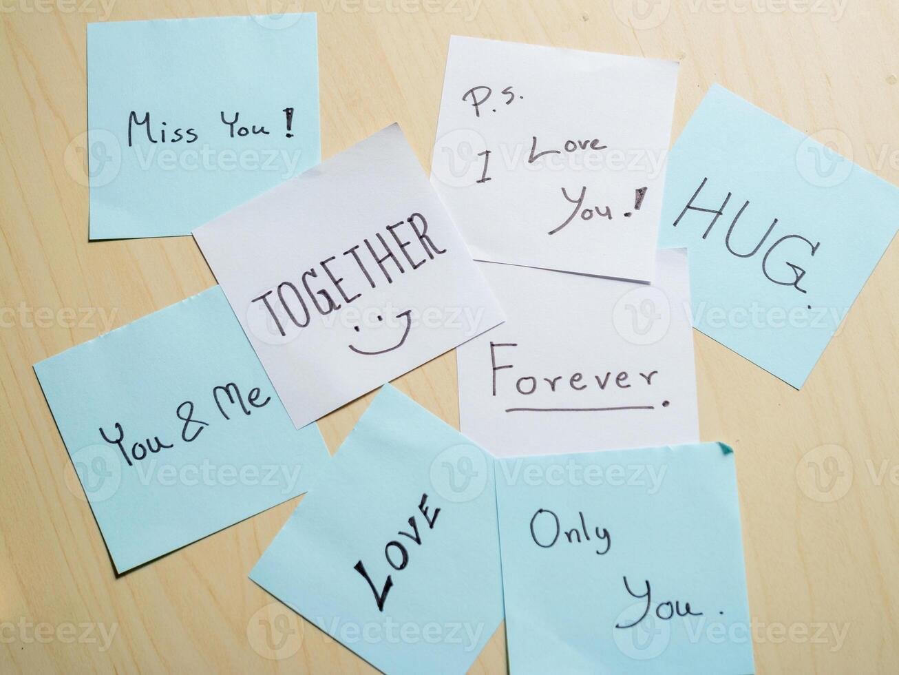 Personal content in a cozy workspace love notes and close emotional connections photo