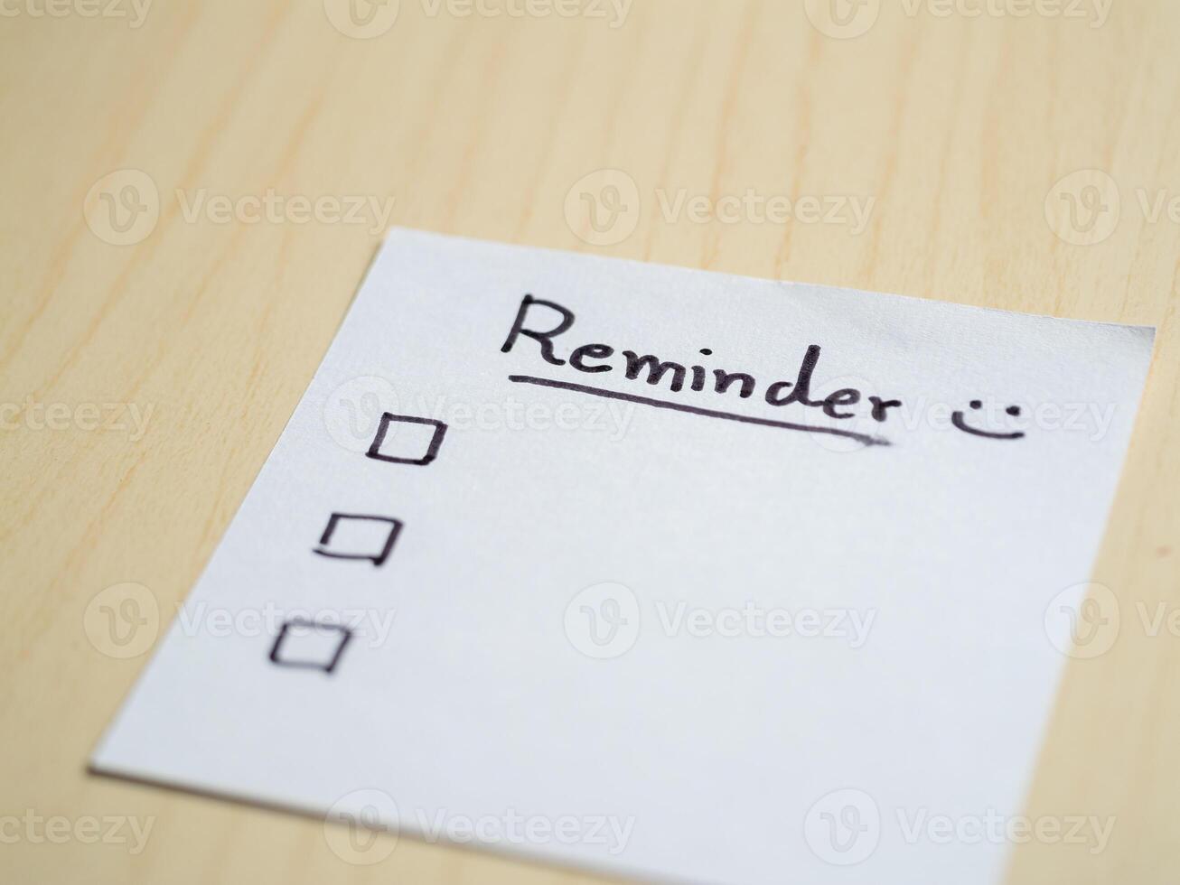 Organizing your life reminder note for productivity at home paper minimalist close-up planning photo