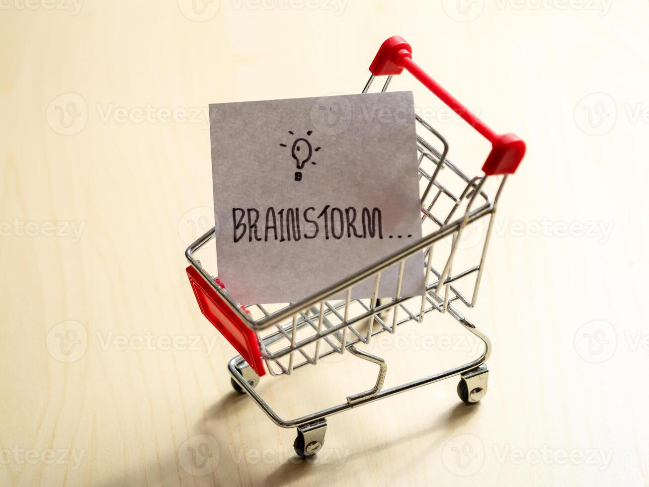 Minimalist workspace brainstorming session innovative shopping cart concepts photo