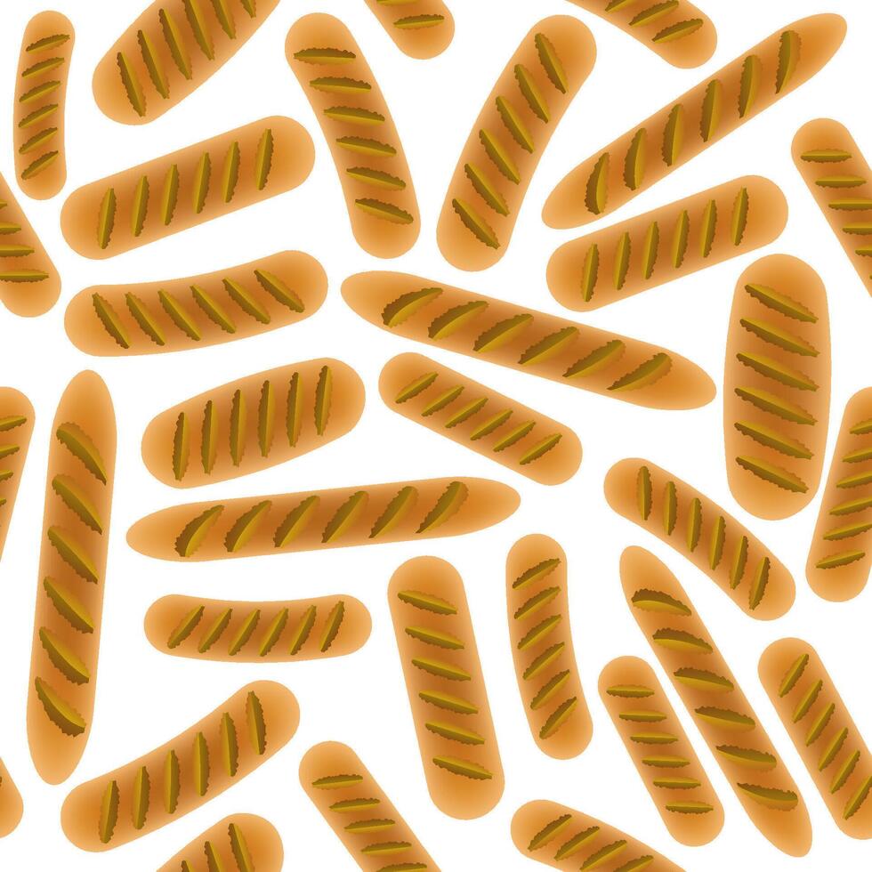 Bakery Seamless Pattern. Food Background. Fresh Baked Products. vector