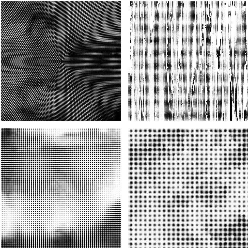 Halftone Pattern. Set of Dots. Dotted Texture on White Background. Overlay Grunge Template. Distress Linear Design. Fade Monochrome Points. Pop Art Backdrop. vector