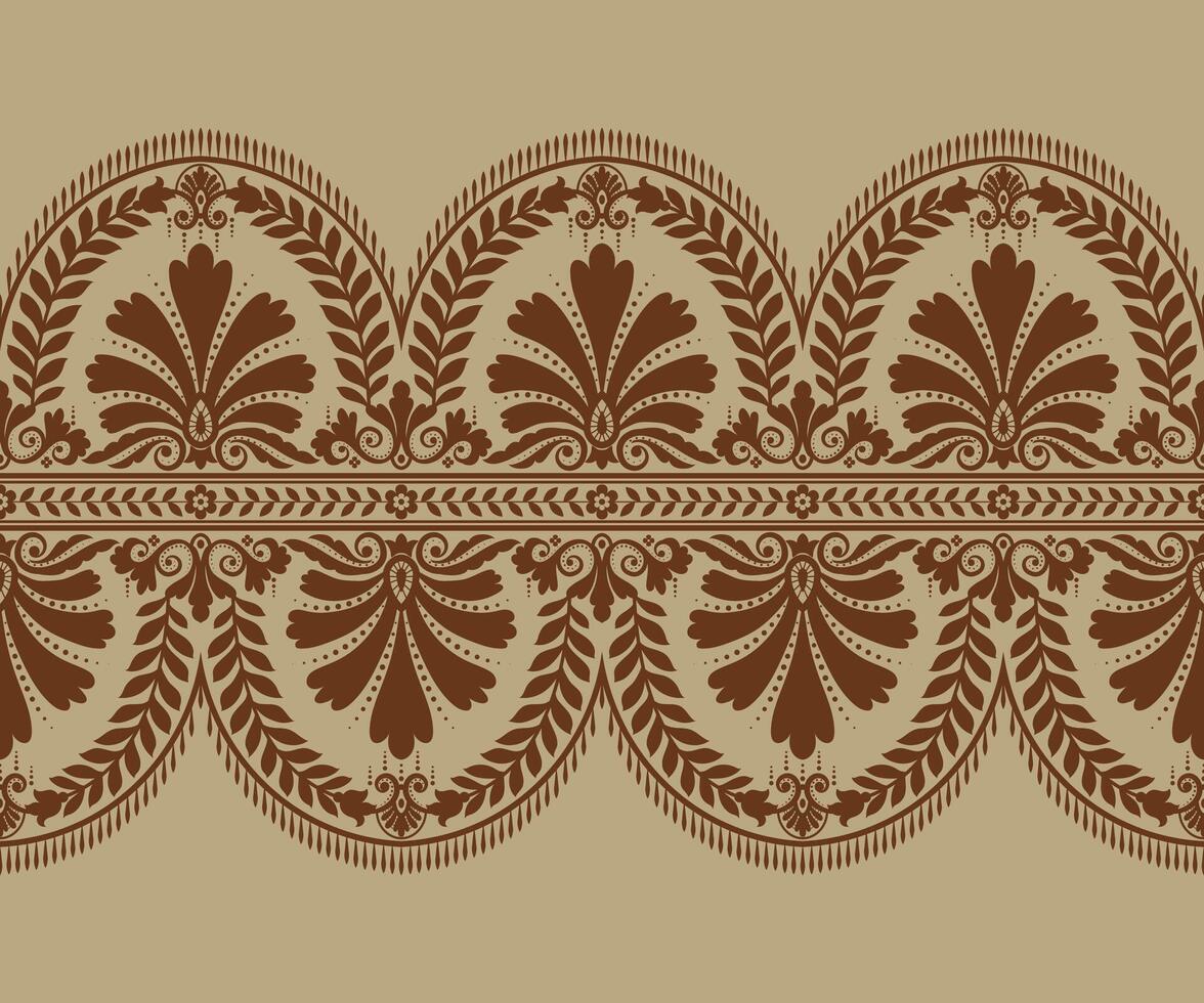 Abstract pattern and Ethnic Textile neckline design and motif for textile branding Fabric vector