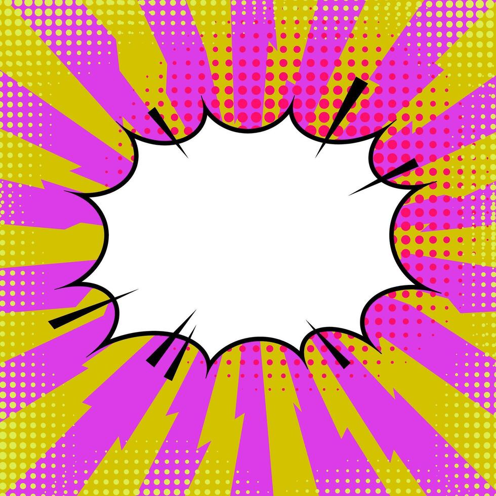 Comics Book Background. Colorful Halftone Pattern. Cartoon Speech Bubble. Dotted Texture. vector