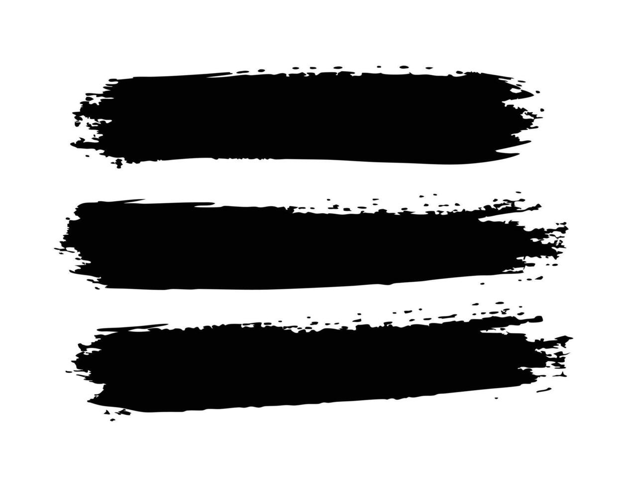 Grunge Brush Strokes Set Rough Texture Art Illustration vector