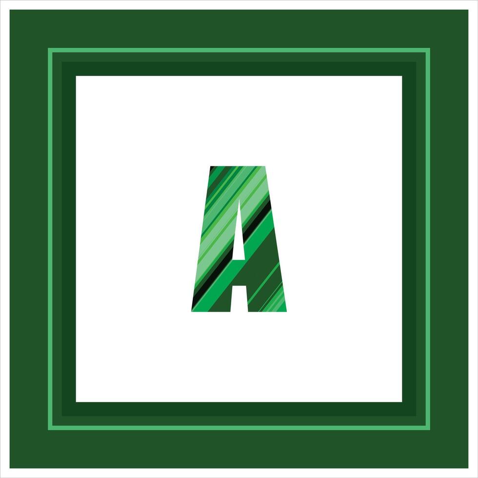 Trendy green leaves jungle alphabet typography fonts design vector