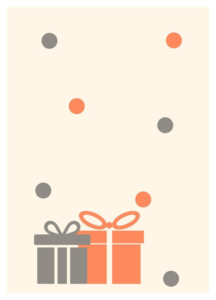 a gift card with a present in the middle vector