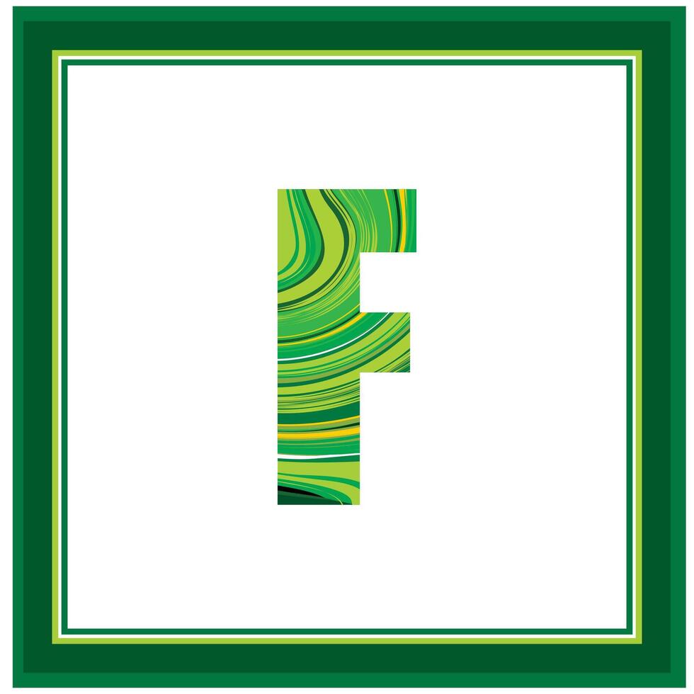 Trendy green leaves jungle strips alphabet typography fonts design vector