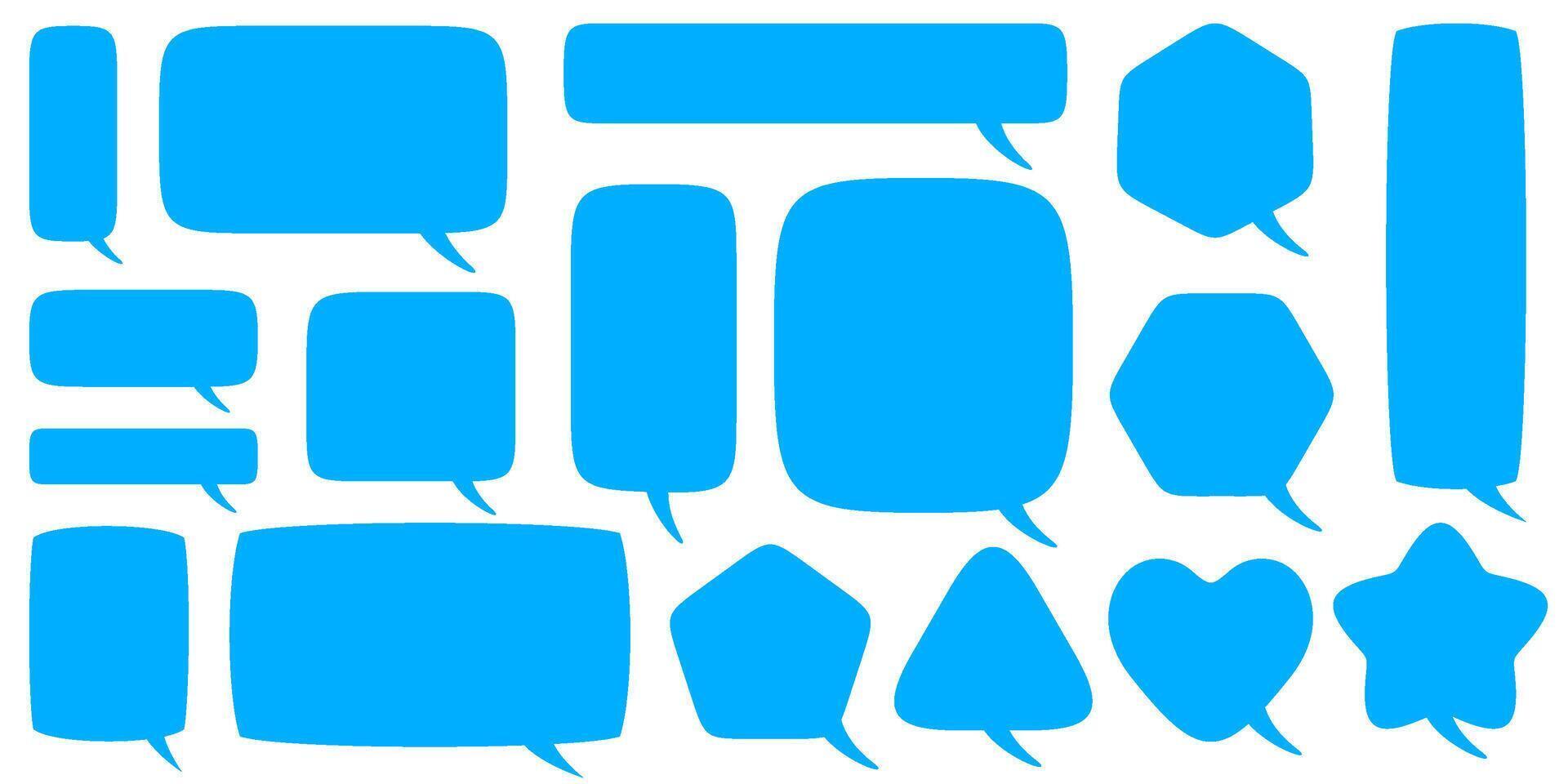 Text talk balloons. Speech bubbles clouds for dialog. Comic cloud box for message. Frame shape set for comment isolated on white background. Stickers vector