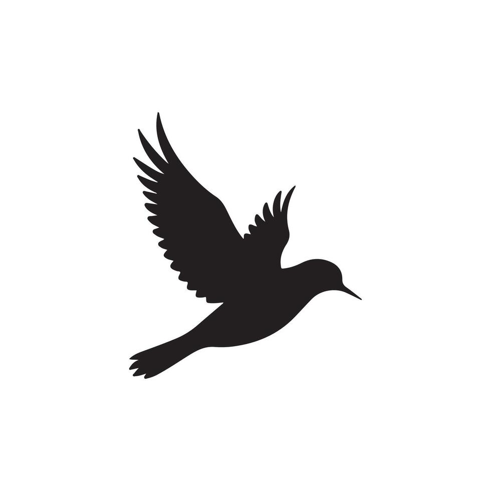 Creative Modern simple Bird silhouette Style white background vector