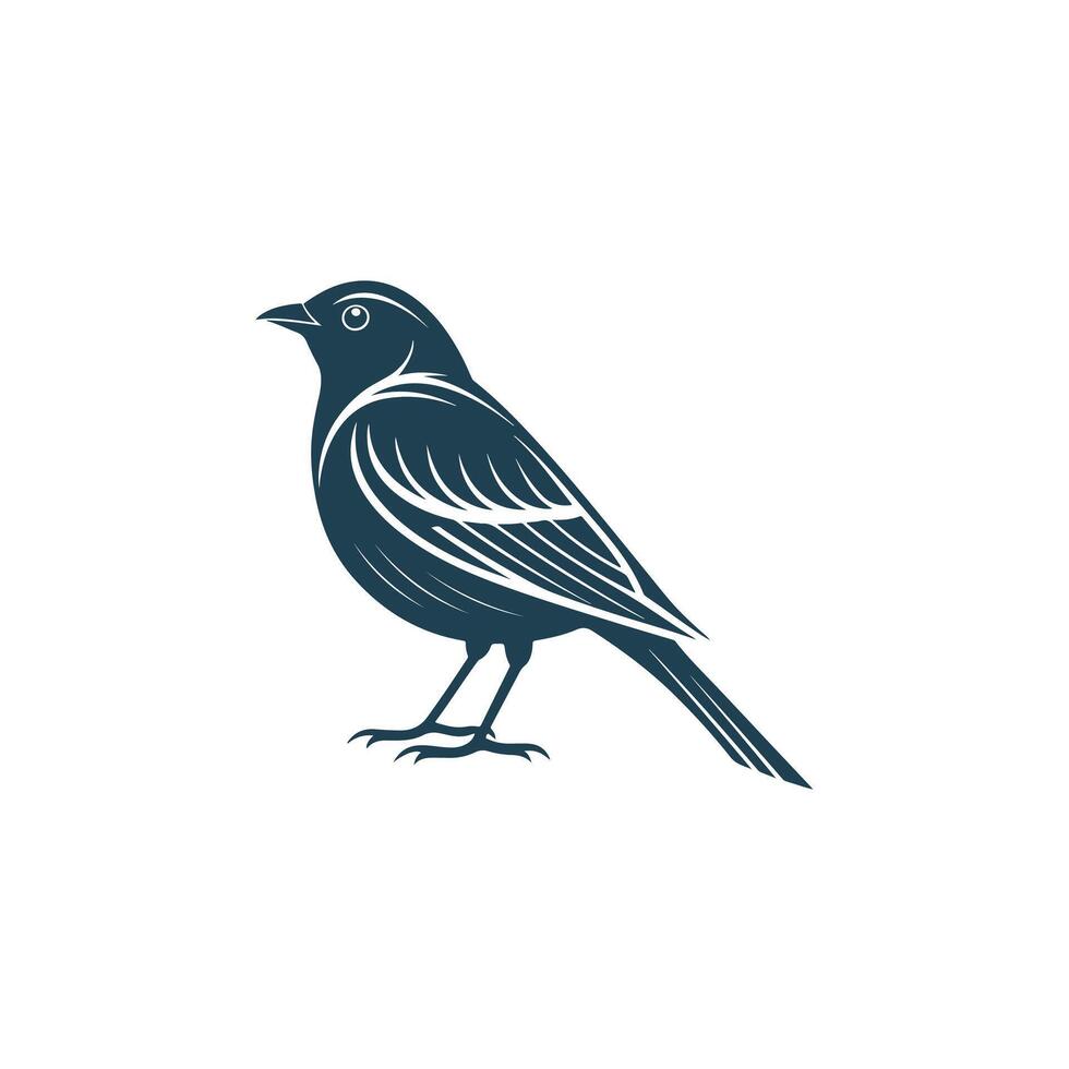 Creative Modern simple Bird silhouette Style with white vector