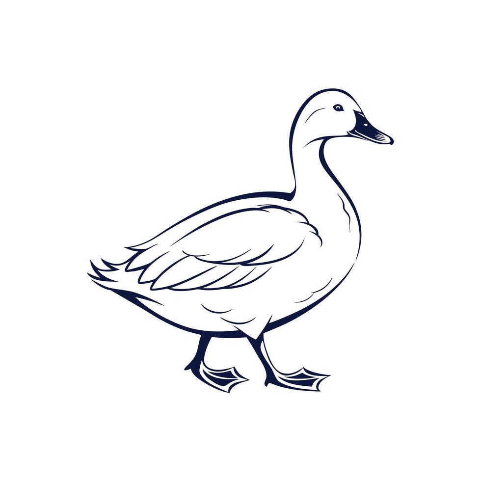 Amazing Duck silhouette vector