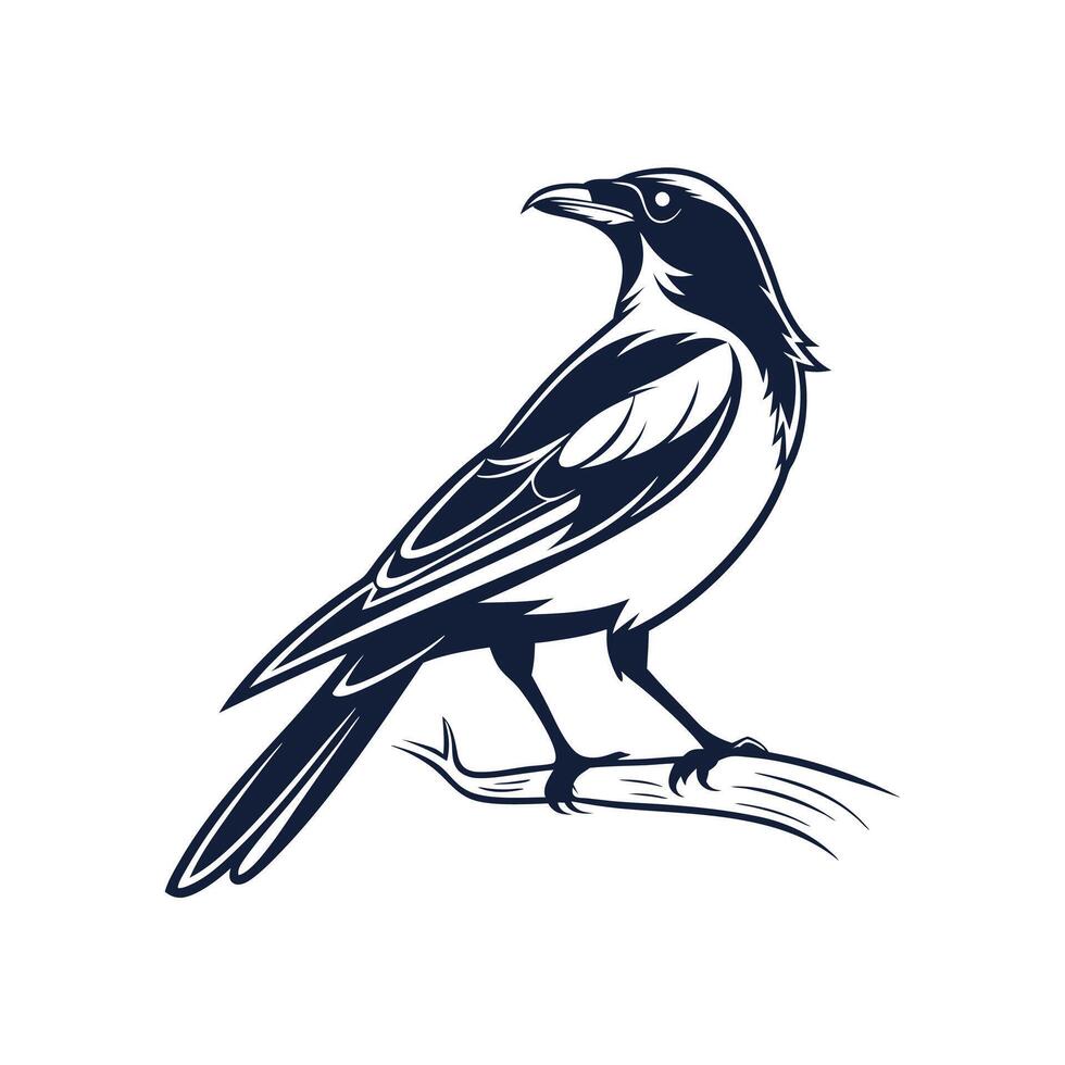Creative Simple Bird silhouette Style with white background design vector