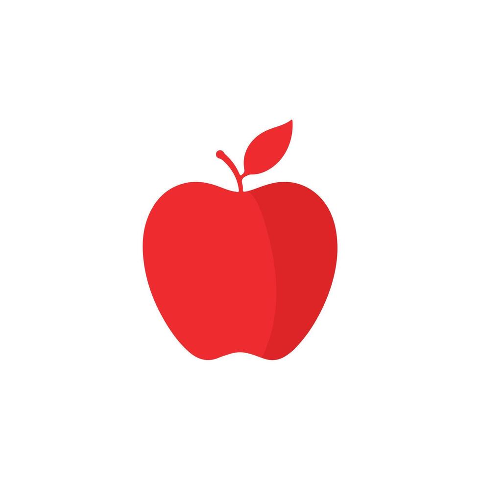 Creative simple Apple silhouette Style with white Background Design template vector