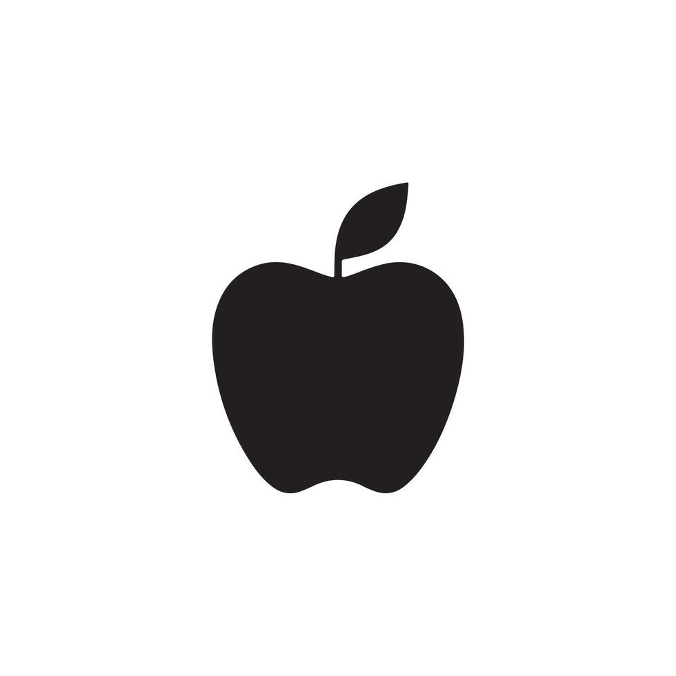 Creative simple Apple silhouette with white Background Design vector