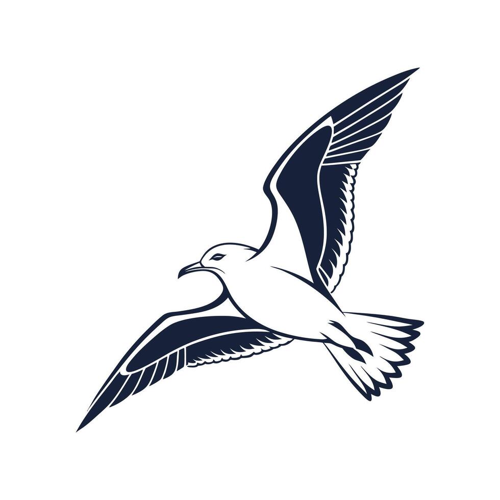 Creative Simple Bird silhouette Style with white background template vector